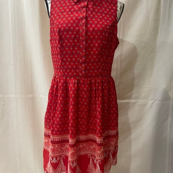 New York Company Red long Summer Dress size Medium - Picture 13 of 16